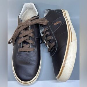 Polo Ralph Lauren Mens Hanford Leather Sneaker Shoes Sz 11.5